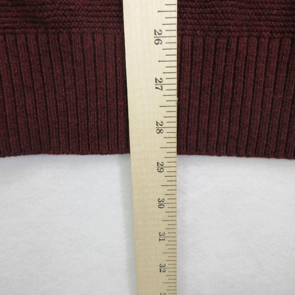 Banana Republic Men's Shawl Collar Sweater XL Burgundy Cotton Wool Blend